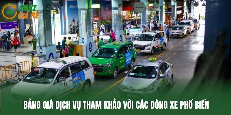 Bảng giá dịch vụ tham khảo với các dòng xe phổ biến