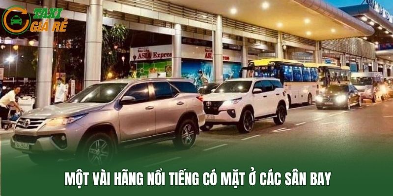 Một vài hãng nổi tiếng có mặt ở các sân bay